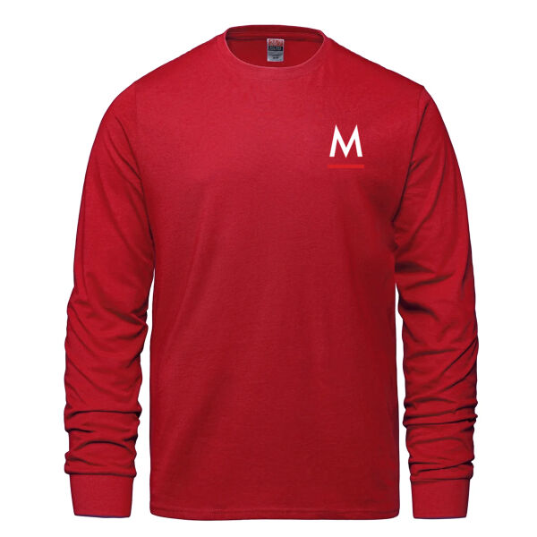 Adult Ring Spun Combed Cotton Long Sleeve Crewneck T-Shirt Thumbnail