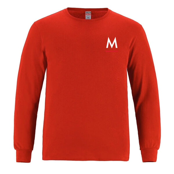 Youth Ring Spun Combed Cotton Long Sleeve Crewneck T-Shirt  Thumbnail