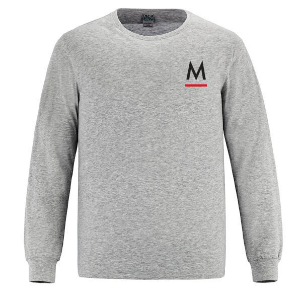 Youth Ring Spun Combed Cotton Long Sleeve Crewneck T-Shirt Thumbnail