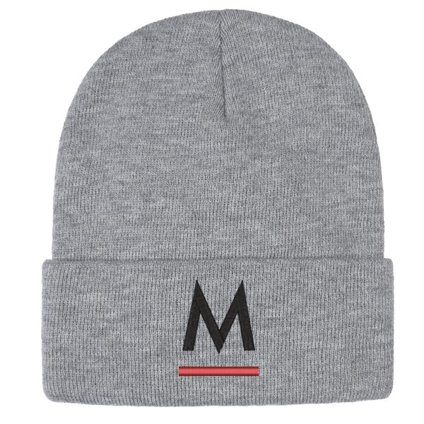 Embroidered Acrylic Knit Cuff Toque Thumbnail